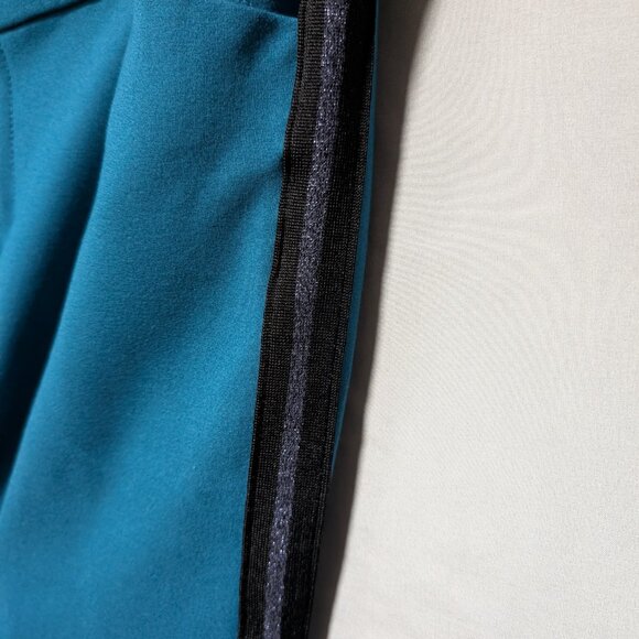 Old Navy Women's Teal Blue Pixie Slim Ankle Pants Sparkle Side Stripe Size 12 - Picture 3 of 8